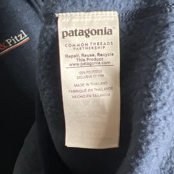Patagonia Mens Blue Sweater Size Large Fleece Half Zip Jacket - Picture 6 of 7